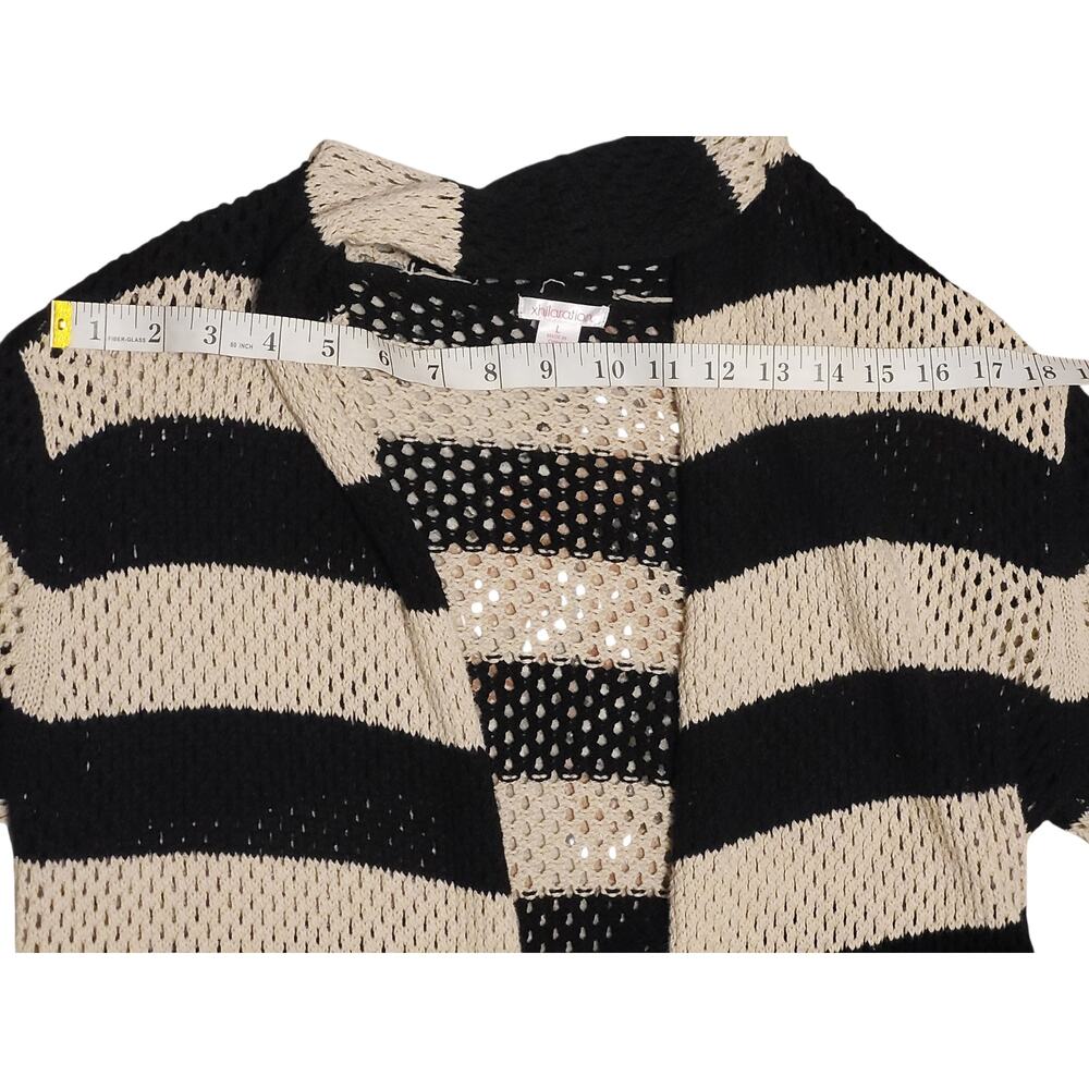 Xhilaration Womens Open-Front Knit Cardigan w short cuffed sleeves Size L EUC - Picture 5 of 10